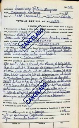 NÚMERO DO TÍTULO: 01256