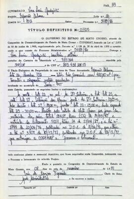 NÚMERO DO TÍTULO: 01125