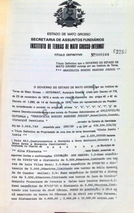 NÚMERO DO TÍTULO: 000164