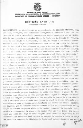 NÚMERO DA CERTIDÃO: 265.92