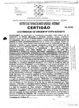NÚMERO DA CERTIDÃO: 07678-6CD.2010