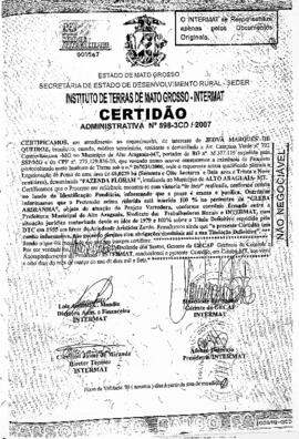 NÚMERO DA CERTIDÃO: 598-3CD.2007