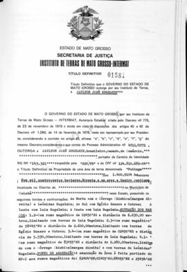 NÚMERO DO TÍTULO: 01581