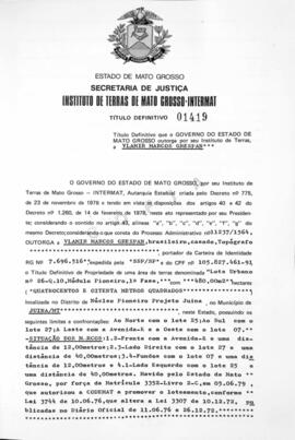 NÚMERO DO TÍTULO: 01419