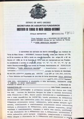 NÚMERO DO TÍTULO: 000174