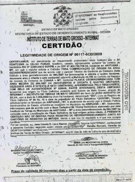 NÚMERO DA CERTIDÃO: 06117-6CD.2009