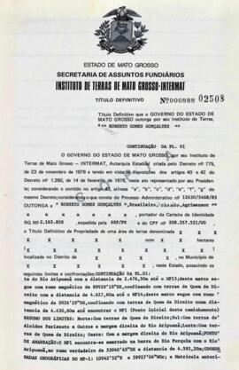 NÚMERO DO TÍTULO: 000888