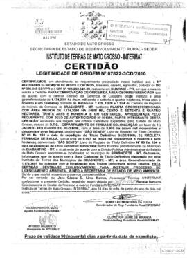 NÚMERO DA CERTIDÃO: 07822-3CD.2010