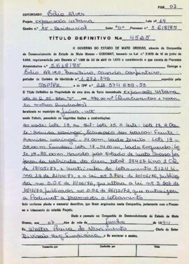 NÚMERO DO TÍTULO: 4525