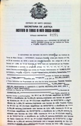 NÚMERO DO TÍTULO: 01771