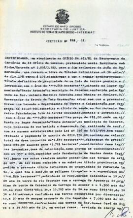 NÚMERO DA CERTIDÃO: 829.81