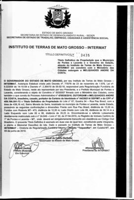 NÚMERO DO TÍTULO: 3435