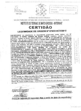 NÚMERO DA CERTIDÃO: 07650-6CD.2010