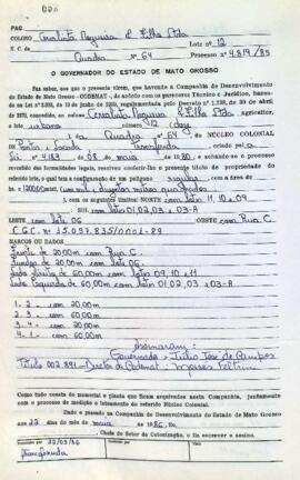 NÚMERO DO TÍTULO: SEM DADOS