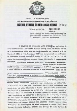 NÚMERO DO TÍTULO: 001643