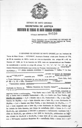 NÚMERO DO TÍTULO: 00530