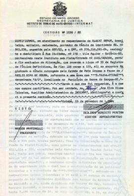 NÚMERO DA CERTIDÃO: 1038.80