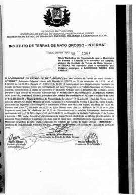 NÚMERO DO TÍTULO: 3364