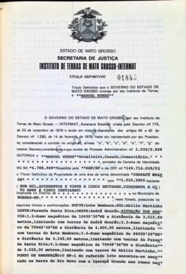 NÚMERO DO TÍTULO: 01840