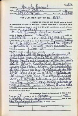 NÚMERO DO TÍTULO: 3587