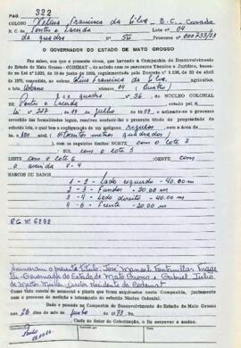 NÚMERO DO TÍTULO: SEM DADOS