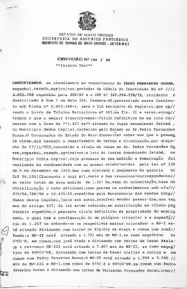 NÚMERO DA CERTIDÃO: 104.90