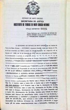 NÚMERO DO TÍTULO: 00884