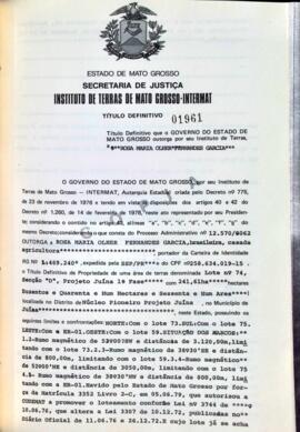 NÚMERO DO TÍTULO: 01961