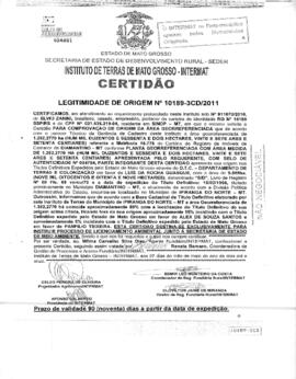 NÚMERO DA CERTIDÃO: 10189-3CD.2011