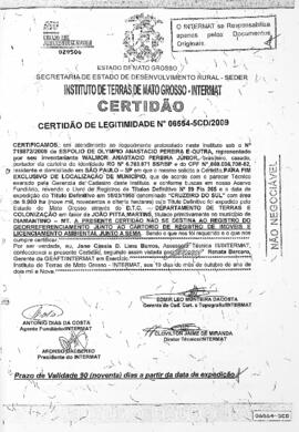 NÚMERO DA CERTIDÃO: 06554-5CD.2009