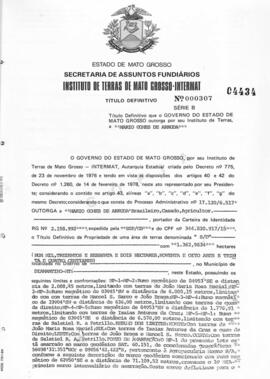 NÚMERO DO TÍTULO: 000307