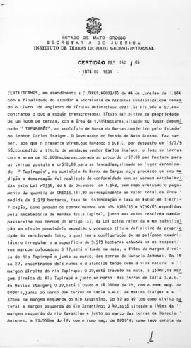NÚMERO DA CERTIDÃO: 052.86