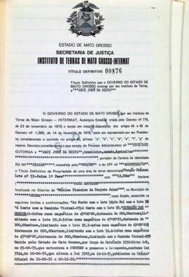 NÚMERO DO TÍTULO: 00876