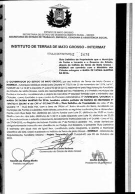 NÚMERO DO TÍTULO: 3475