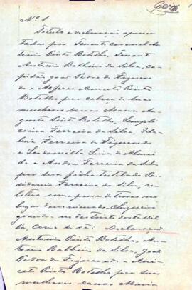 NÚMERO DO TÍTULO: 001