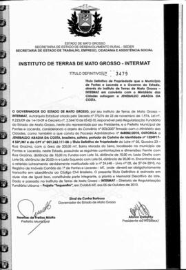 NÚMERO DO TÍTULO: 3479