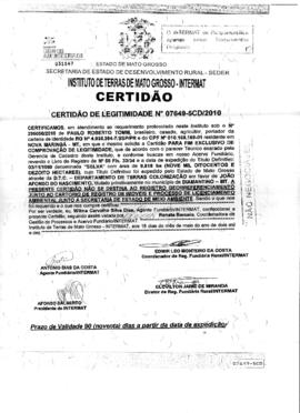 NÚMERO DA CERTIDÃO: 07649-5CD.2010