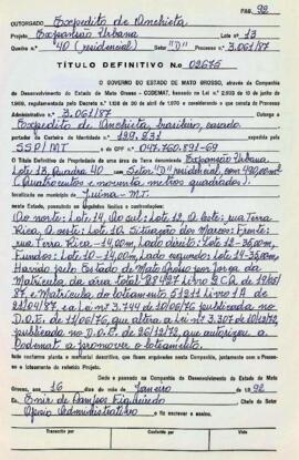 NÚMERO DO TÍTULO: 02675