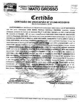 NÚMERO DA CERTIDÃO: 21.046-9CD.2019