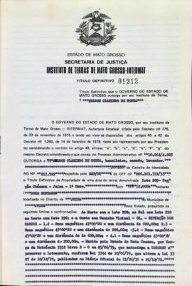 NÚMERO DO TÍTULO: 01212