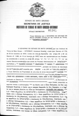 NÚMERO DO TÍTULO: 01361
