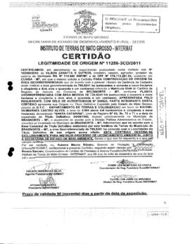 NÚMERO DA CERTIDÃO: 11256-3CD.2011