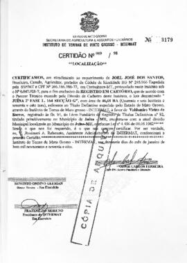 NÚMERO DA CERTIDÃO: 009.98
