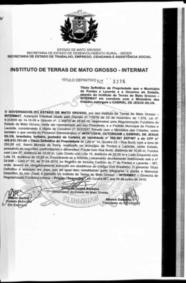 NÚMERO DO TÍTULO: 3376