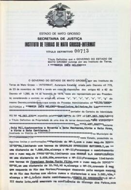 NÚMERO DO TÍTULO: 00713