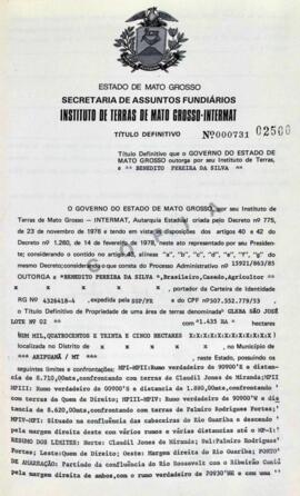 NÚMERO DO TÍTULO: 000731