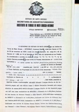 NÚMERO DO TÍTULO: 000283