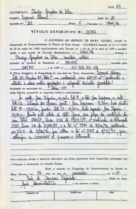 NÚMERO DO TÍTULO: 01301