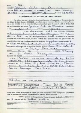 NÚMERO DO TÍTULO: 001085