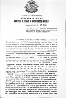 NÚMERO DO TÍTULO: 01322